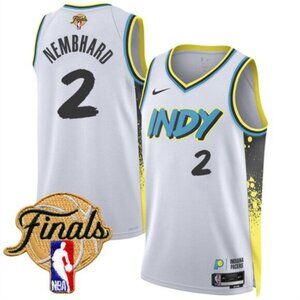 Mens Andrew Nembhard White 2025 Finals Jersey